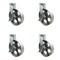Service Caster 12'' Heavy Duty Semi Steel Cast Iron Swivel Caster Set with Brakes, 4PK CRAN-SCC-KP92S1230-SSR-SLB-4 - alternate 1